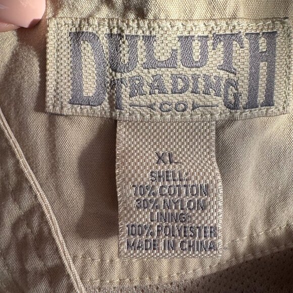 DULUTH TRADING CO Mens XL Cotton Nylon Utility‎ Fishing Hunting Work Cargo Vest - Picture 5 of 7